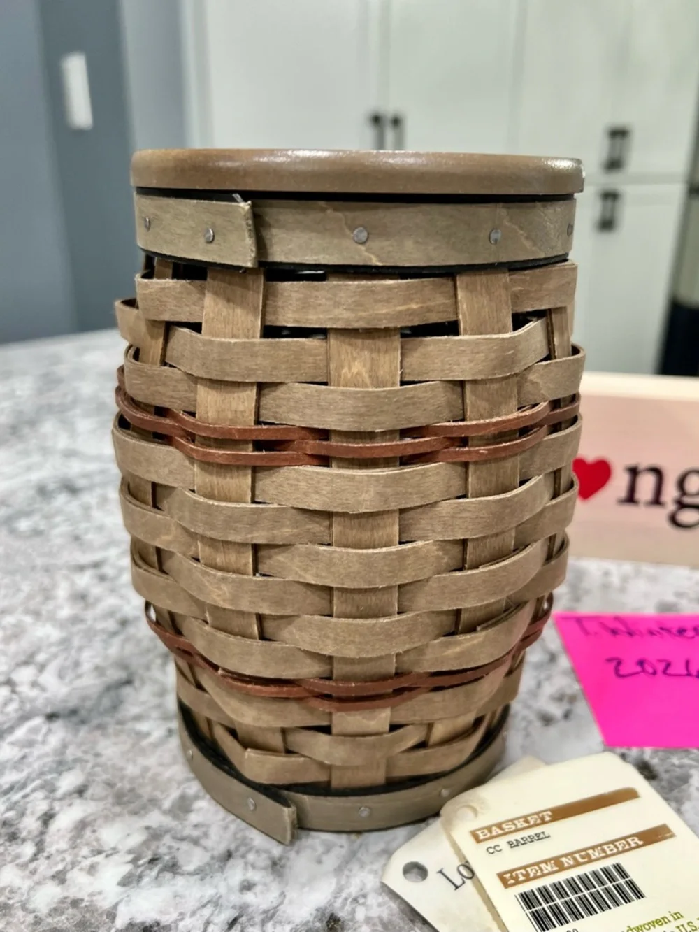 Longaberger Woven Barrel Collectors Club 2014 - Picture 2 of 7